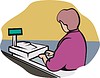 Vector clipart: cashier