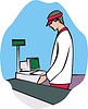 Vector clipart: cashier