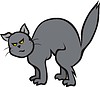 Vector clipart: black cat