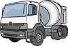 Vector clipart: cement truck