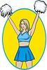 Vector clipart: cheerleader