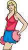 Vector clipart: cheerleader