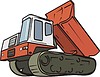 Vector clipart: tracked tractor