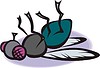 Векторный клипарт: мертвая муха