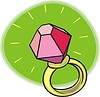 Vector clipart: ring with diamond