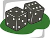Vector clipart: pair of dice