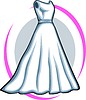 Vector clipart: wedding dress