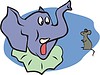 Vector clipart: elephant and mouse