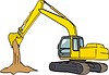 Vector clipart: excavator