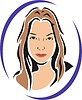 Vector clipart: female face