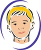 Vector clipart: boy face