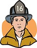 Пожарник | Векторный клипарт