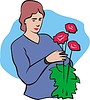 Vector clipart: florist
