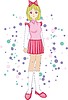 Vector clipart: anime young girl