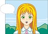 Vector clipart: young girl