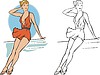 Vector clipart: pin-up girl