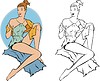 Vector clipart: pin-up girl