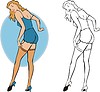 Vector clipart: pin-up girl