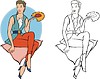 Vector clipart: pin-up girl