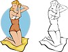 Vector clipart: pin-up girl