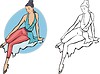 Vector clipart: pin-up girl