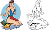 Vector clipart: pin-up girl