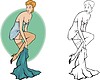 Vector clipart: pin-up girl