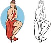 Vector clipart: pin-up girl