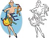 Vector clipart: pin-up girl