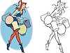 Vector clipart: pin-up girl