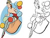 Vector clipart: pin-up girl