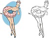 Vector clipart: pin-up girl