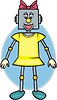 Vector clipart: robot girl
