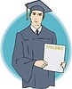 Vector clipart: graduate