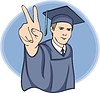 Vector clipart: graduate