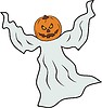 Vector clipart: pumpkin ghost 