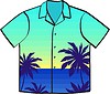 Vector clipart: Hawaiian T-shirt