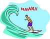 Vector clipart: windsurfing (Hawaii)