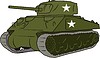 Танк Sherman M4A3 | Векторный клипарт