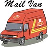 Vector clipart: mail van