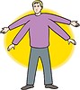 Vector clipart: multihanded man