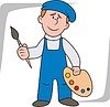 Vector clipart: painter