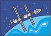 Vector clipart: space station MIR