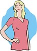 Vector clipart: fashion model