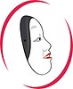 Vector clipart: japanese Noh mask