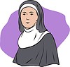 Vector clipart: nun