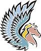 Vector clipart: winged horse