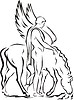 Vector clipart: winged horse