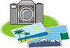 Vector clipart: camera and vacation photos