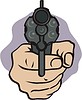 Vector clipart: hand with a revolver